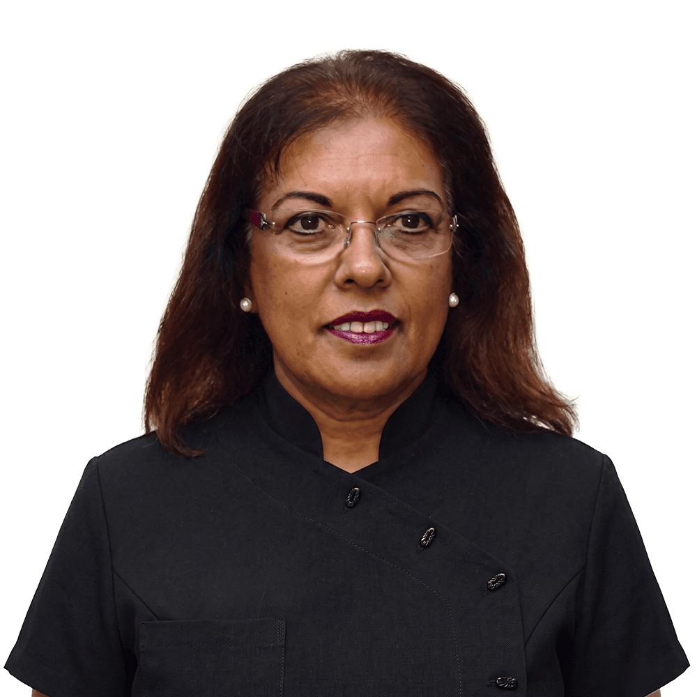 Dr. Nancy Boodhoo, a professional at Northdene, smiling on the homepage